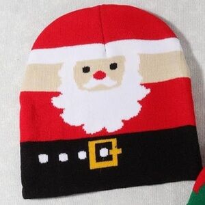 Chic Nation Red Santa Beanie light up hat